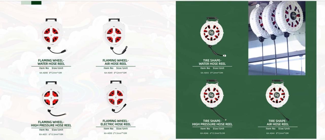 KLCB KA-A048 Flaming Wheel & Tire Retractable Hose Reels