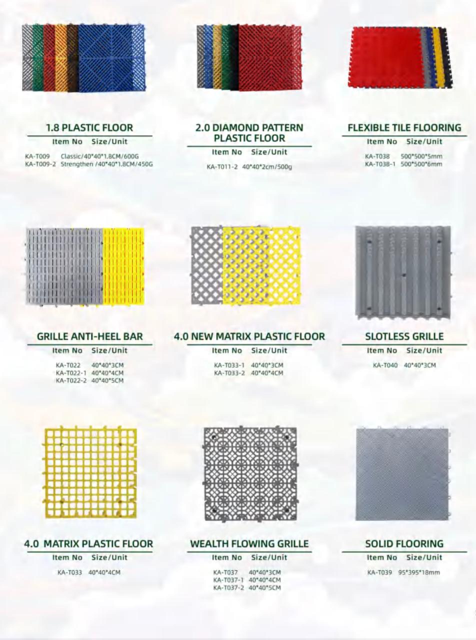 KLCB KA-T009 Modular Interlocking Floor Grille Tiles